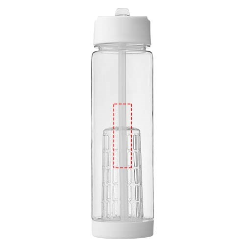 Tutti frutti 740 ml Tritan™ Sportflasche mit Infuser transparent, weiss