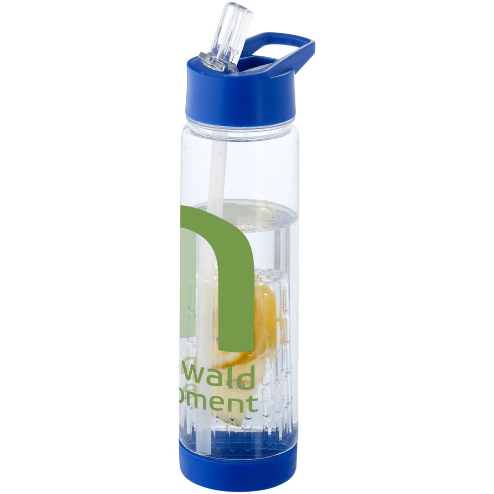 Tutti frutti 740 ml Tritan™ Sportflasche mit Infuser transparent, blau