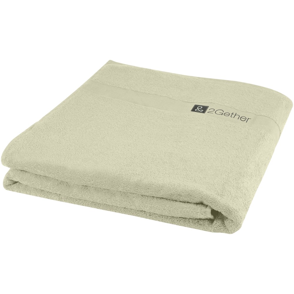 Serviette en coton 450 g/m² 100x180 cm Evelyn gris clair