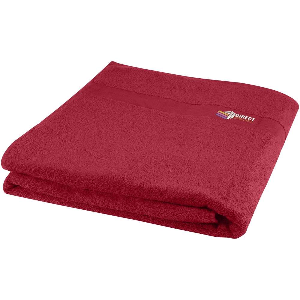 Serviette en coton 450 g/m² 100x180 cm Evelyn rouge