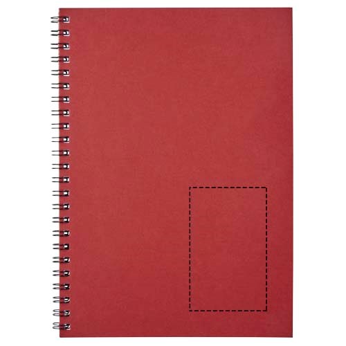 Carnet de notes spirales Desk-Mate® A5 coloré rouge