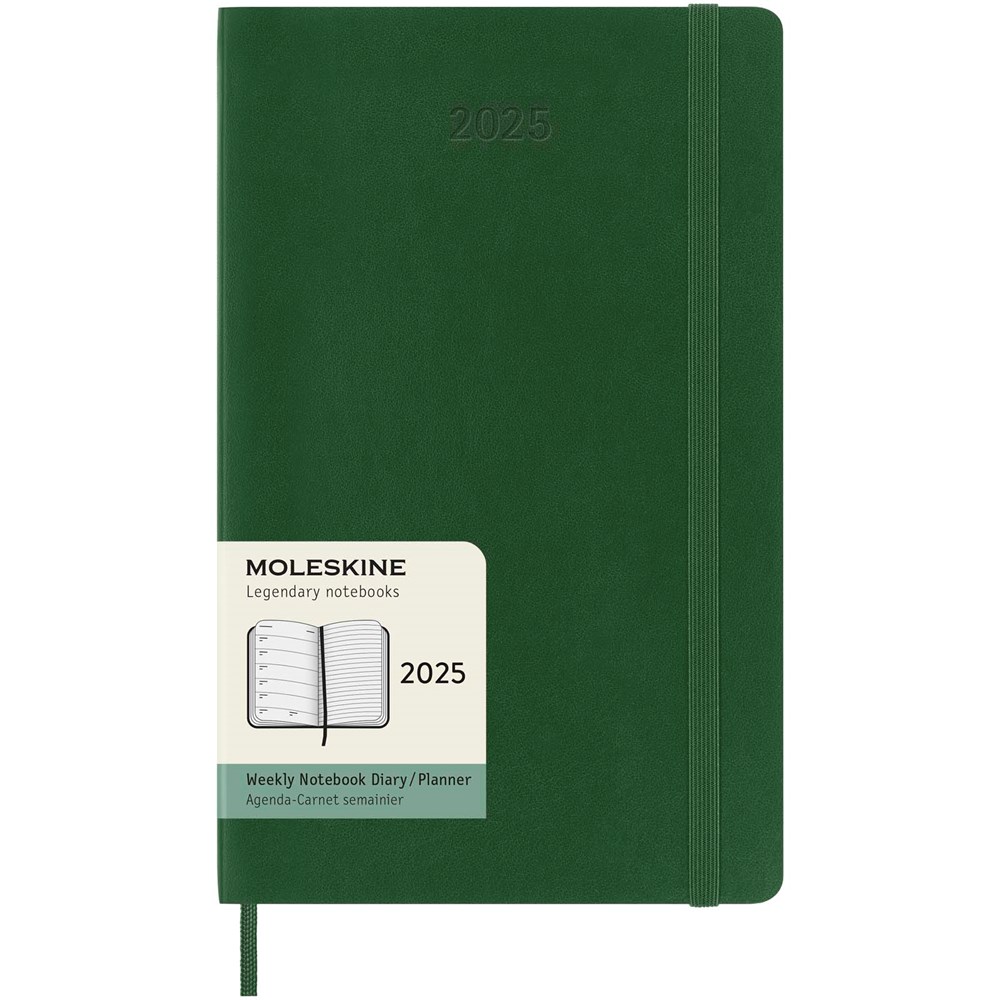 Agenda L 12 mois Moleskine à couverture souple Vert myrte