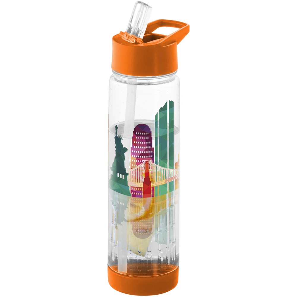 Tutti frutti 740 ml Tritan™ Sportflasche mit Infuser transparent, orange