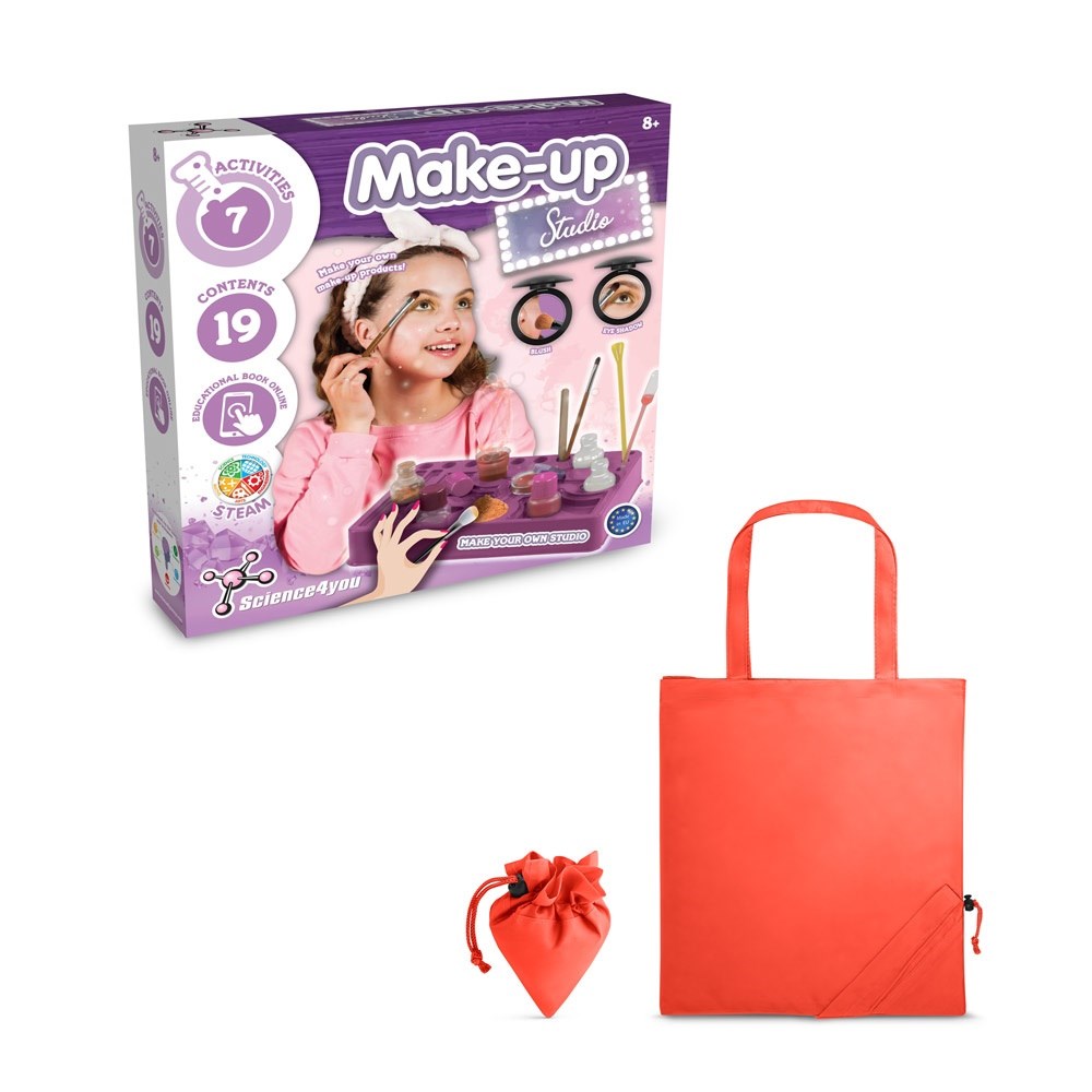 Makeup Studio Kit II Kit éducatif livré avec un sac cadeau pliable en 190T rouge