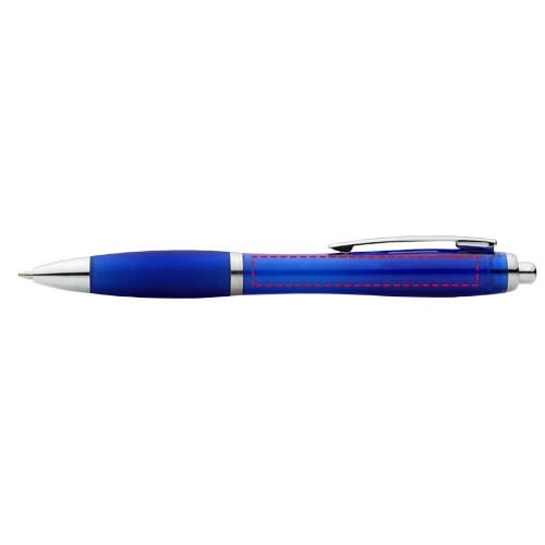 Stylo bille avec corps et grip colorés Nash (encre bleue) Bleu royal