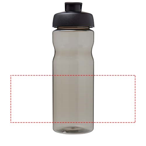 Bouteille de sport H2O Active® Eco Base de 650 ml avec couvercle à bec verseur Noir, Charbon