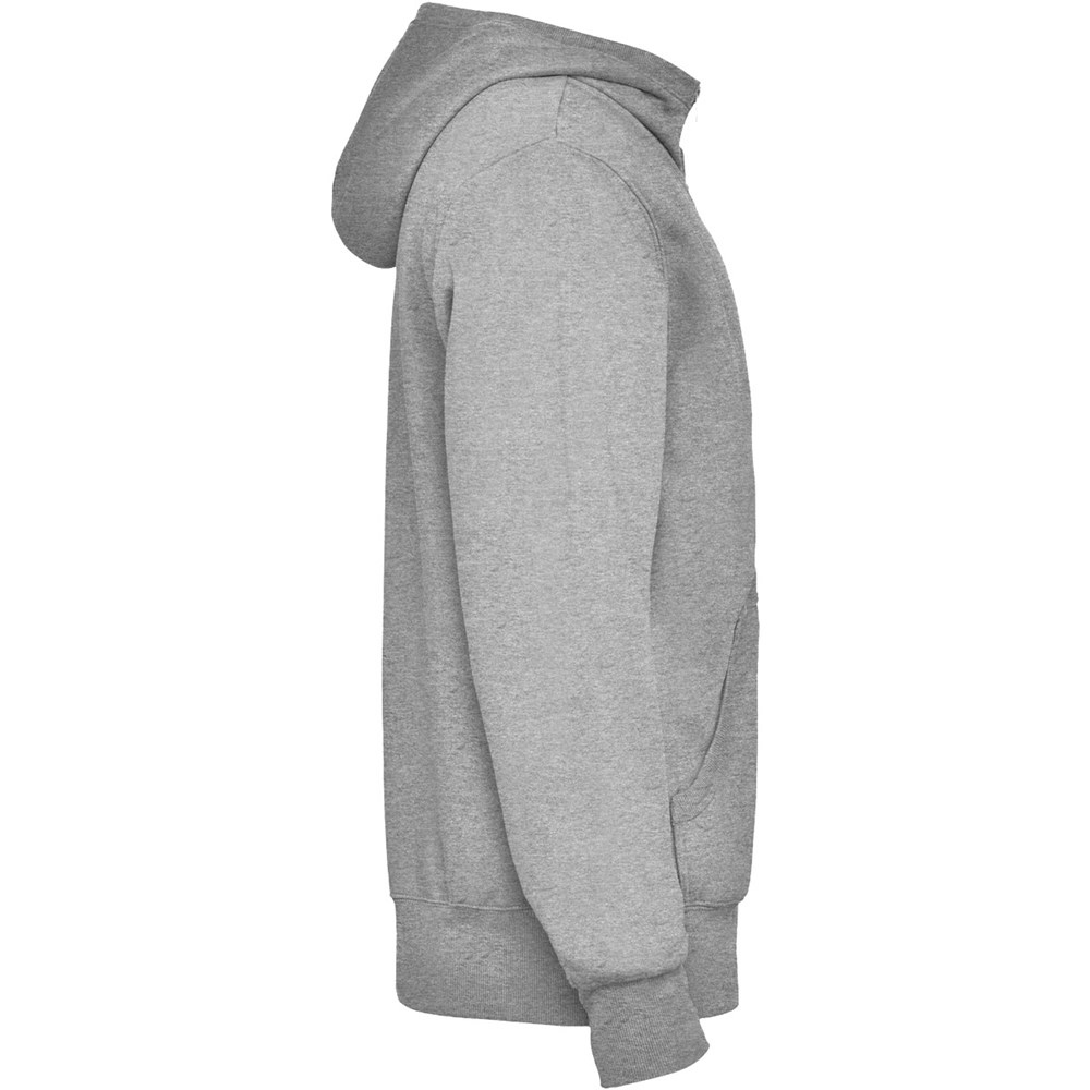 Hochwertige Kapuzen-Sweatjacke – ideal als personalisiertes Kundengeschenk mit Logo-Aufdruck. graumeliert