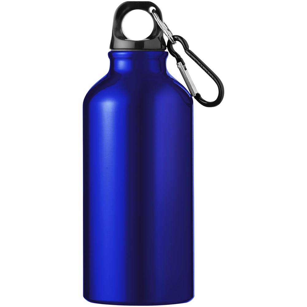 Oregon 400 ml Aluminium Trinkflasche mit Karabinerhaken blau