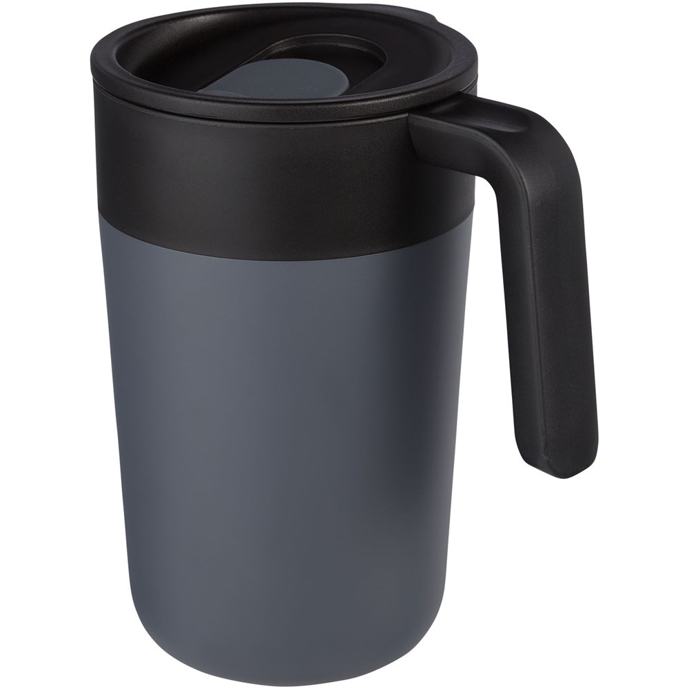 Tasse Nordia de 400 ml recyclée à double paroi gris