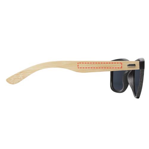 Lunettes de soleil Sun Ray en bambou noir