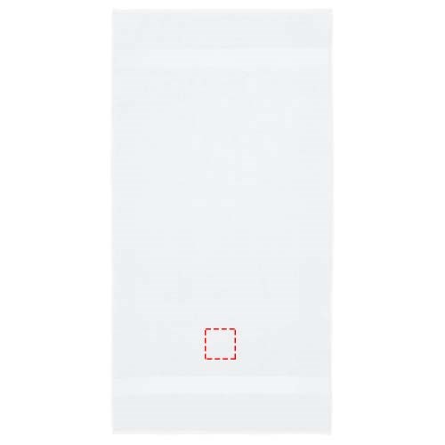 Serviette Amelia de 70 x 140 cm en coton de 450 g/m² blanc