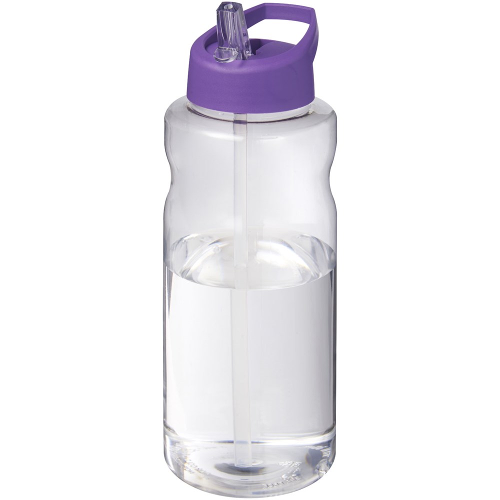 Bouteille de sport H2O Active® Big Base de 1 litre avec couvercle à bec verseur Violet