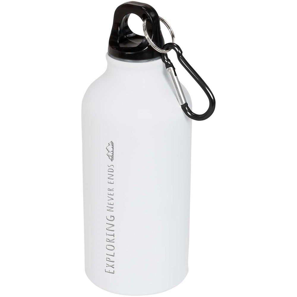 Oregon matte 400 ml Trinkflasche mit Karabiner weiss