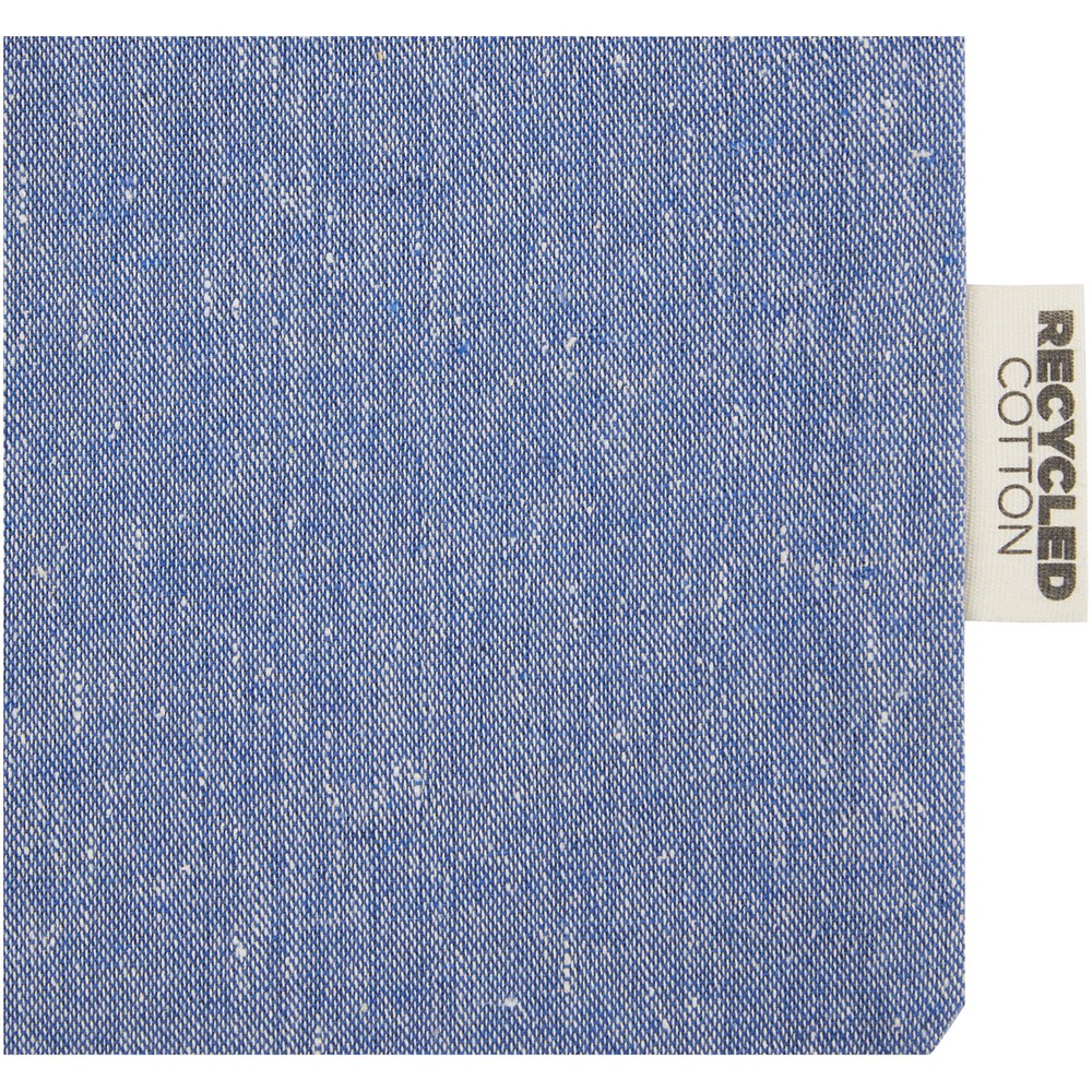 Pheebs 150 g/m² GRS Zuziehbeutel aus Recyclingbaumwolle mittel 1,5 l heather blau