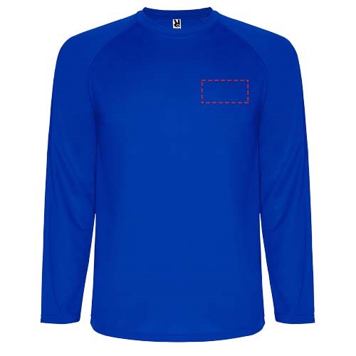 Montecarlo Langarm-Sport-Shirt für Kinder blau