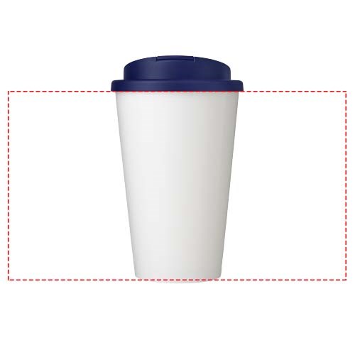 Gobelet avec isolation Brite-Americano® Eco de 350 ml et anti-déversement bleu