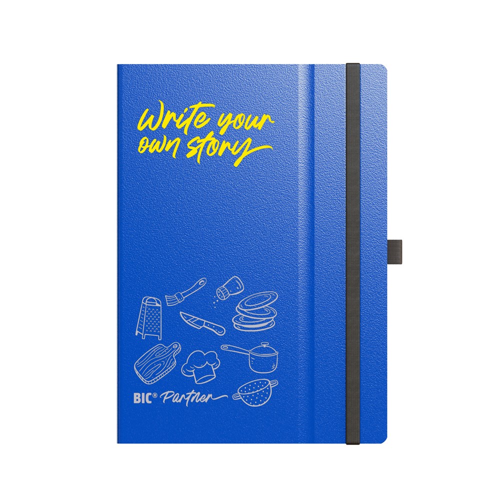 BIC® Partner A5 Hard Cover Blue Navy Lined Paper