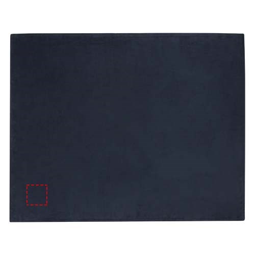 Couverture Lily en polaire molletonnée RPET certifiée GRS bleu foncé