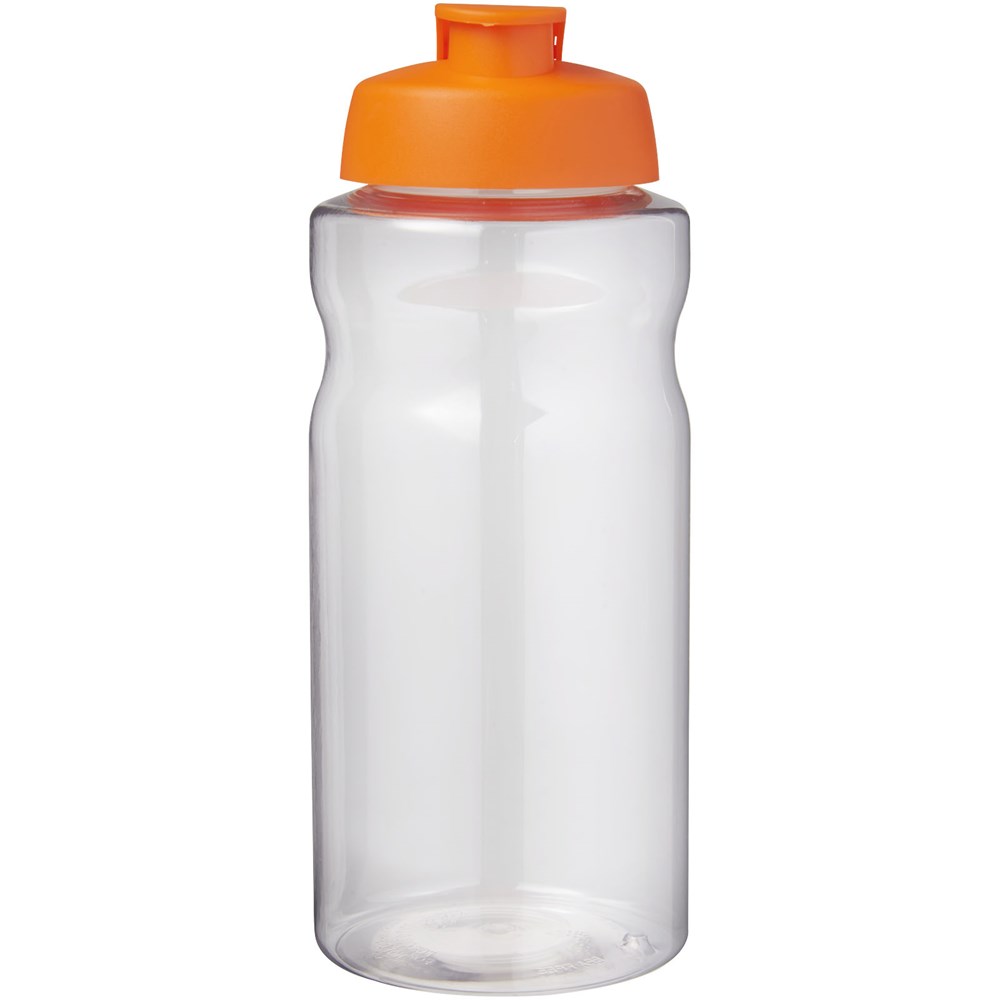 Bouteille de sport H2O Active® Base Pure de 1 L à couvercle rabattable orange