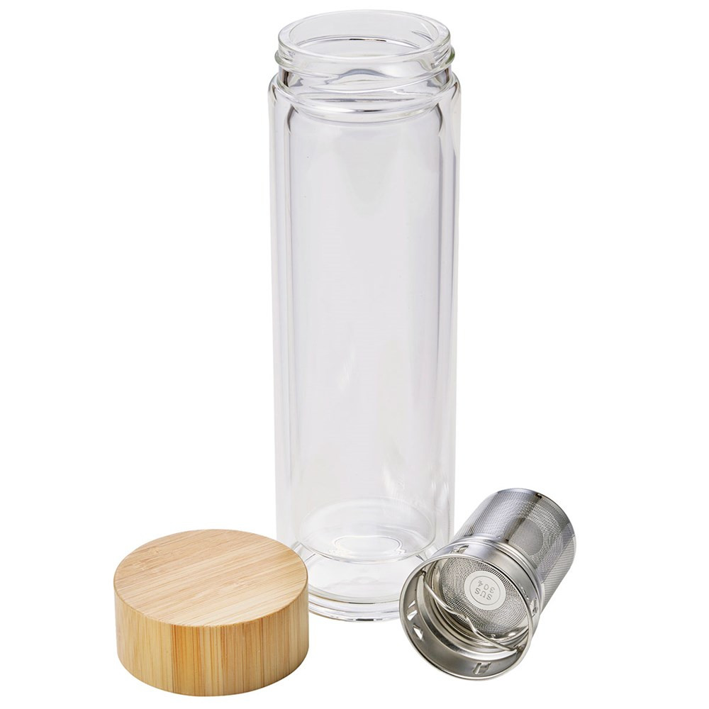 Glasflasche mit Teesieb Ocean