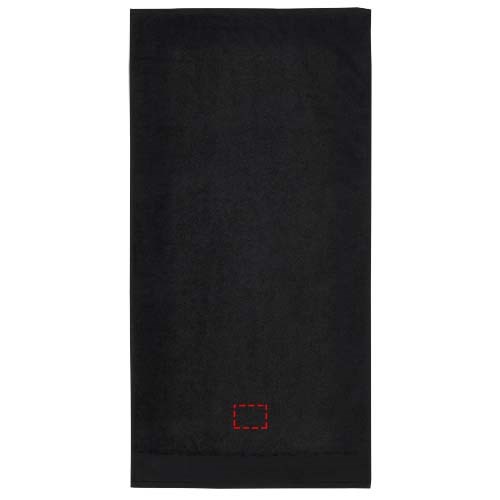 Serviette en coton 550 g/m² 50x100 cm Nora Noir