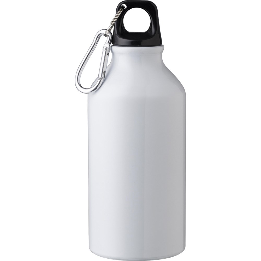 Trinkflasche f. Lasergravur Trekking weiss