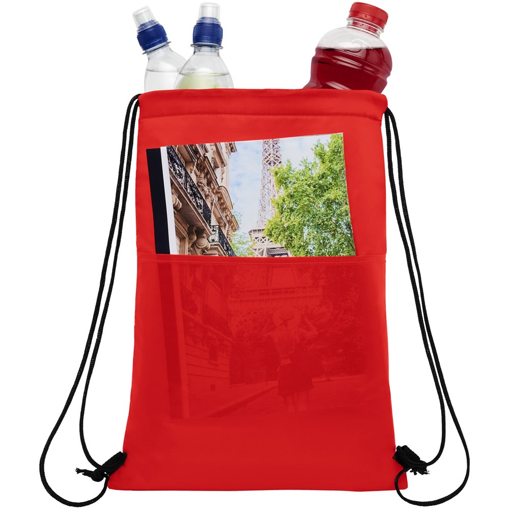 Sac isotherme Oriole avec cordon et capacité de 12 canettes 5L rouge