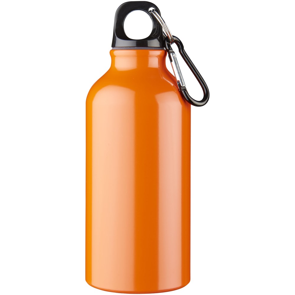 Oregon 400 ml Aluminium Trinkflasche mit Karabinerhaken orange