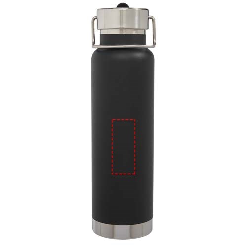 Bouteille isotherme de sport Thor de 750 ml avec isolation par le vide et couche de cuivre noir