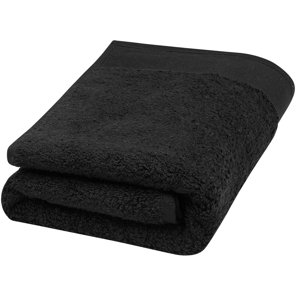 Serviette en coton 550 g/m² 50x100 cm Nora Noir