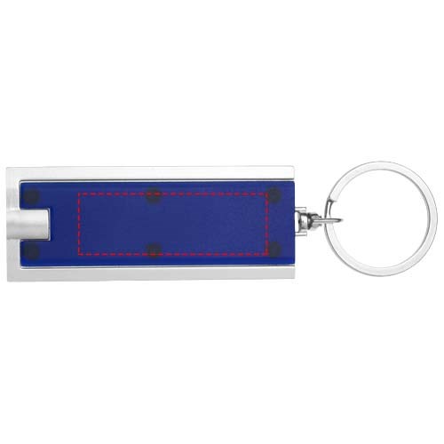 Porte-clés avec lampe LED Castor Bleu, Argent