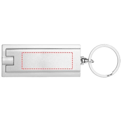 Porte-clés avec lampe LED Castor argent