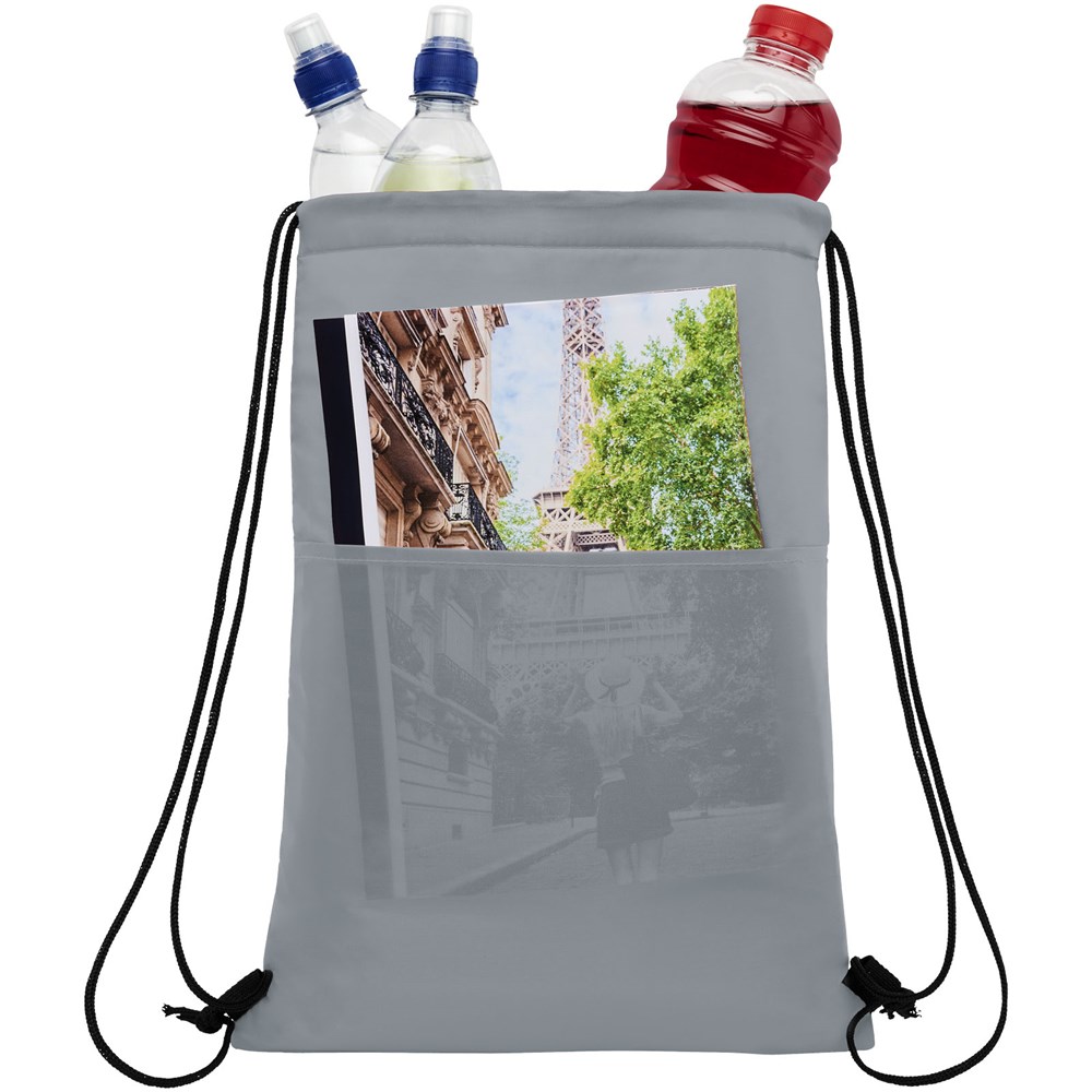 Sac isotherme Oriole avec cordon et capacité de 12 canettes 5L gris