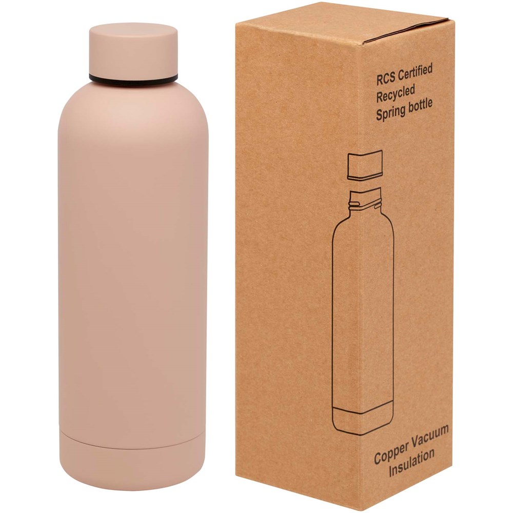 Bouteille isotherme avec isolation par le vide Spring 500 ml en cuivre inoxydable recyclé certifié RCS Pale blush pink