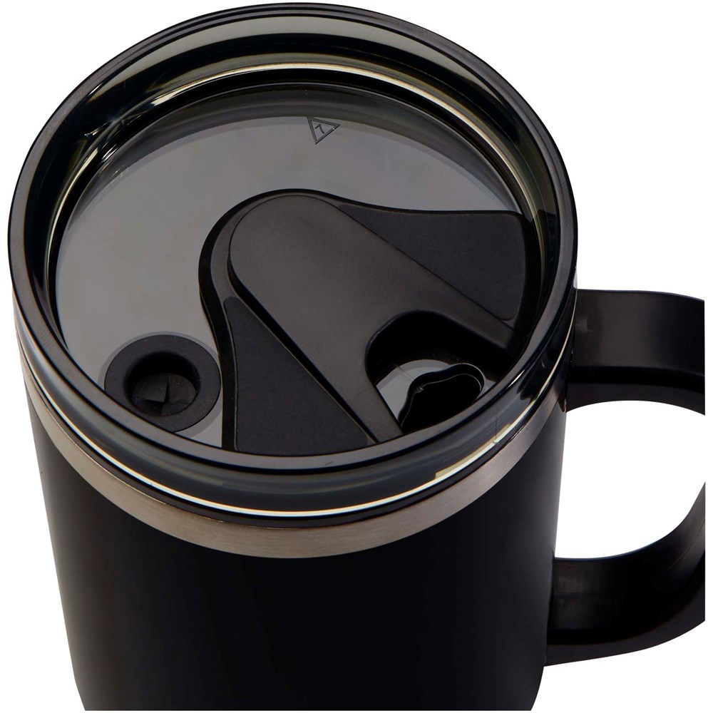 Mug isotherme Melbourne 1200 ml certifié RCS avec paille noir