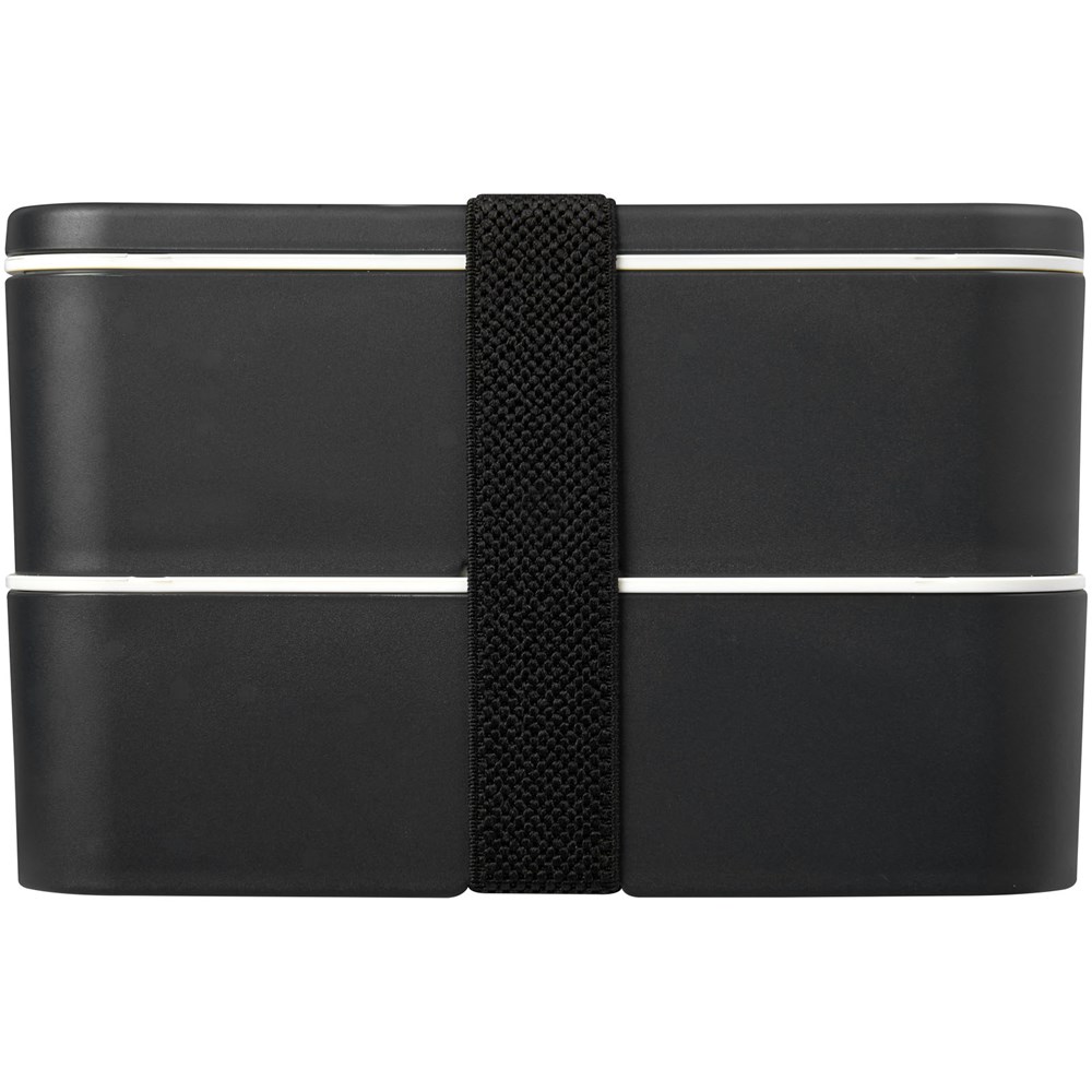 MIYO Renew Doppel-Lunchbox granitfarben, granitfarben, schwarz