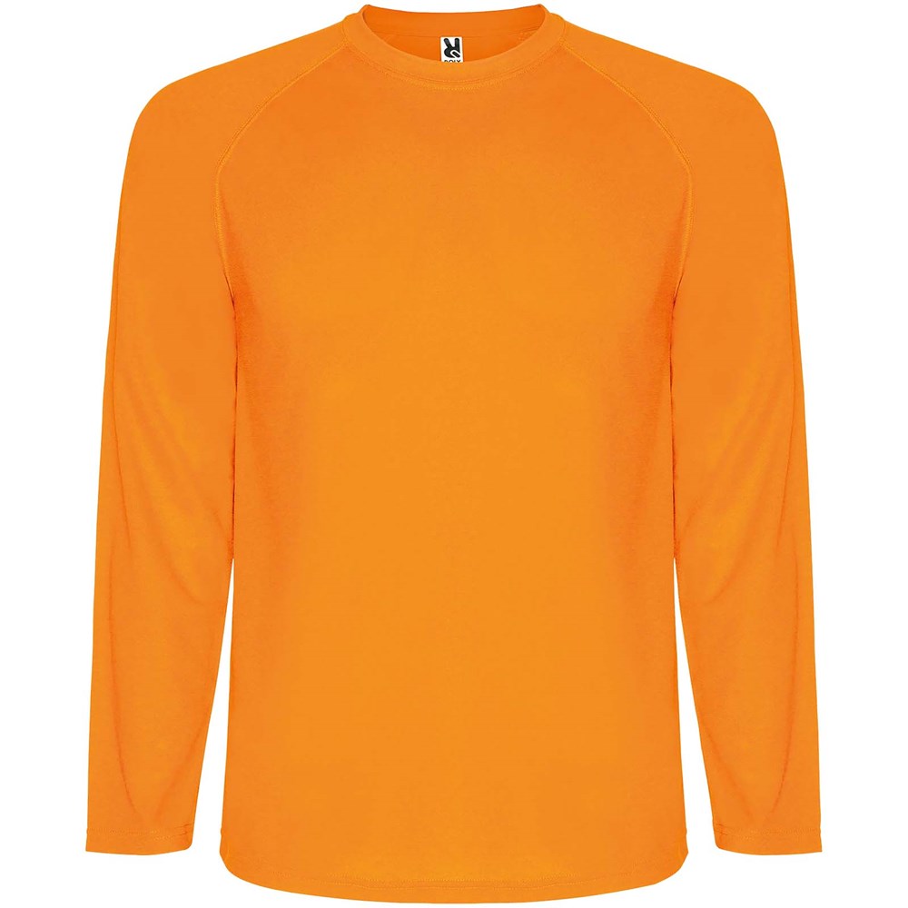 Montecarlo Langarm-Sport-Shirt für Kinder Fluor Orange