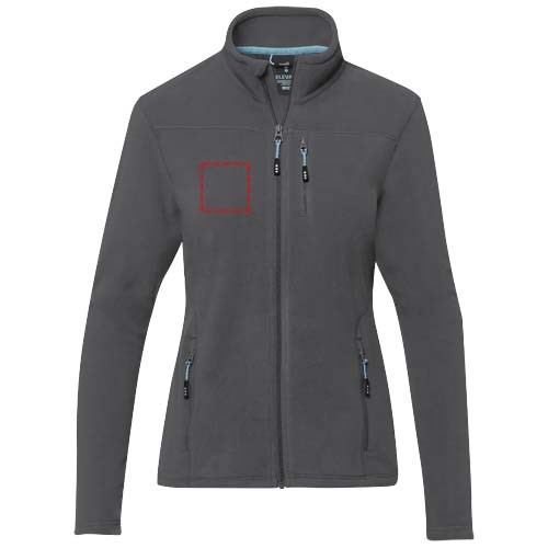 Veste Amber pour femme en polaire entièrement zippée recyclée GRS Gris storm