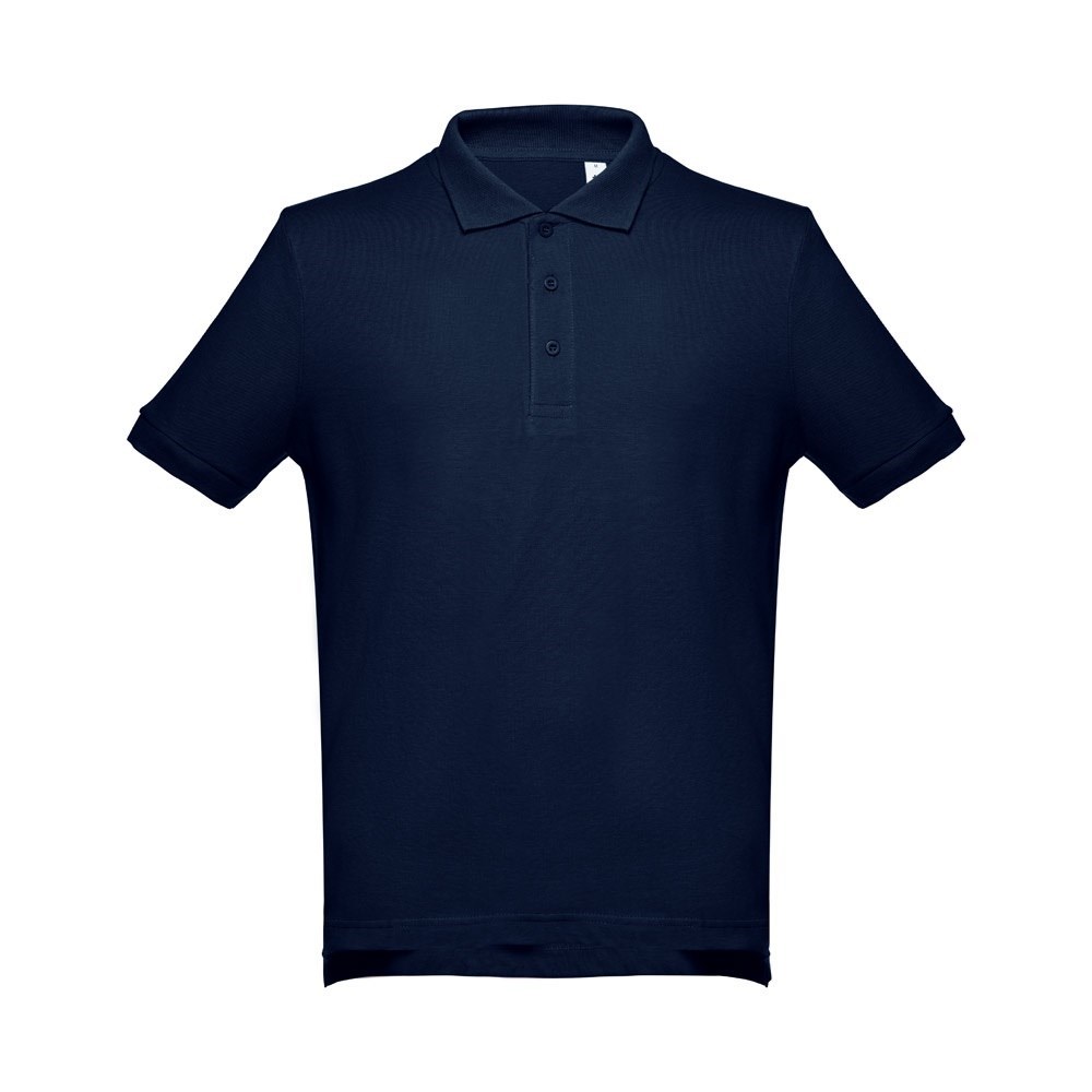 THC ADAM Kurzarm-Poloshirt aus Baumwolle für Herren blau