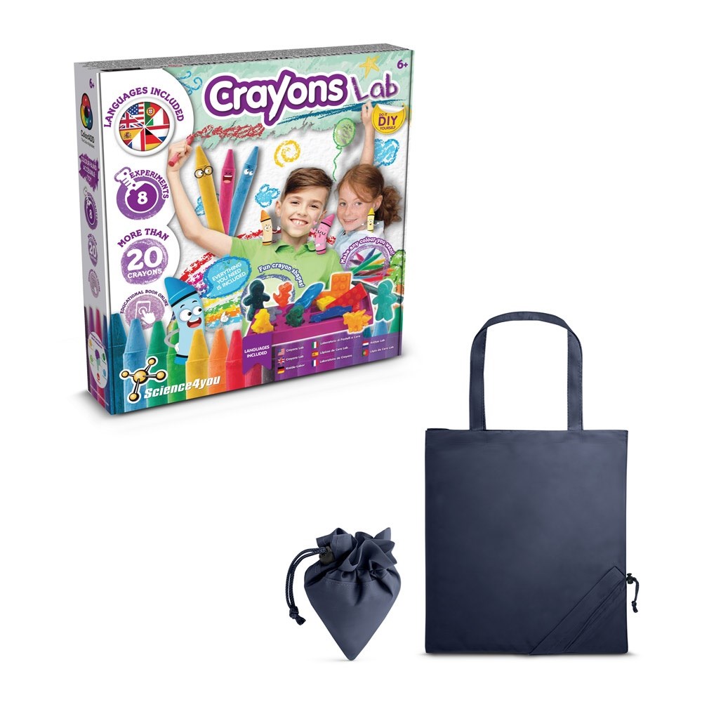 Crayon Factory Kit II Lernspiel lieferung inklusive einer faltbaren geschenktasche aus 190T dunkelblau