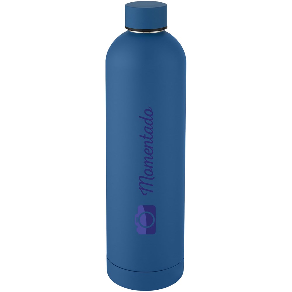 Spring 1 l Kupfer-Vakuum Isolierflasche Tech blue