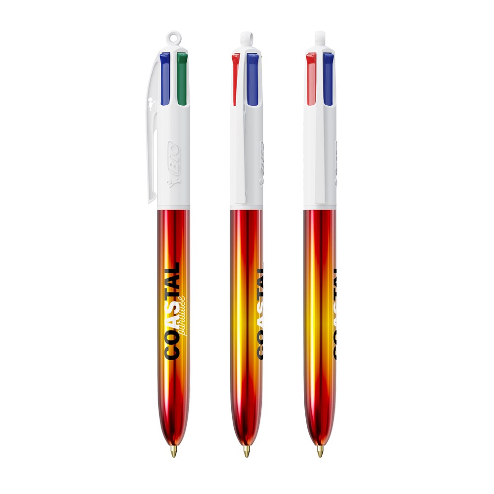 BIC® 4 Colours® Flags Collection + lanyard Rot - Gelb - Rot