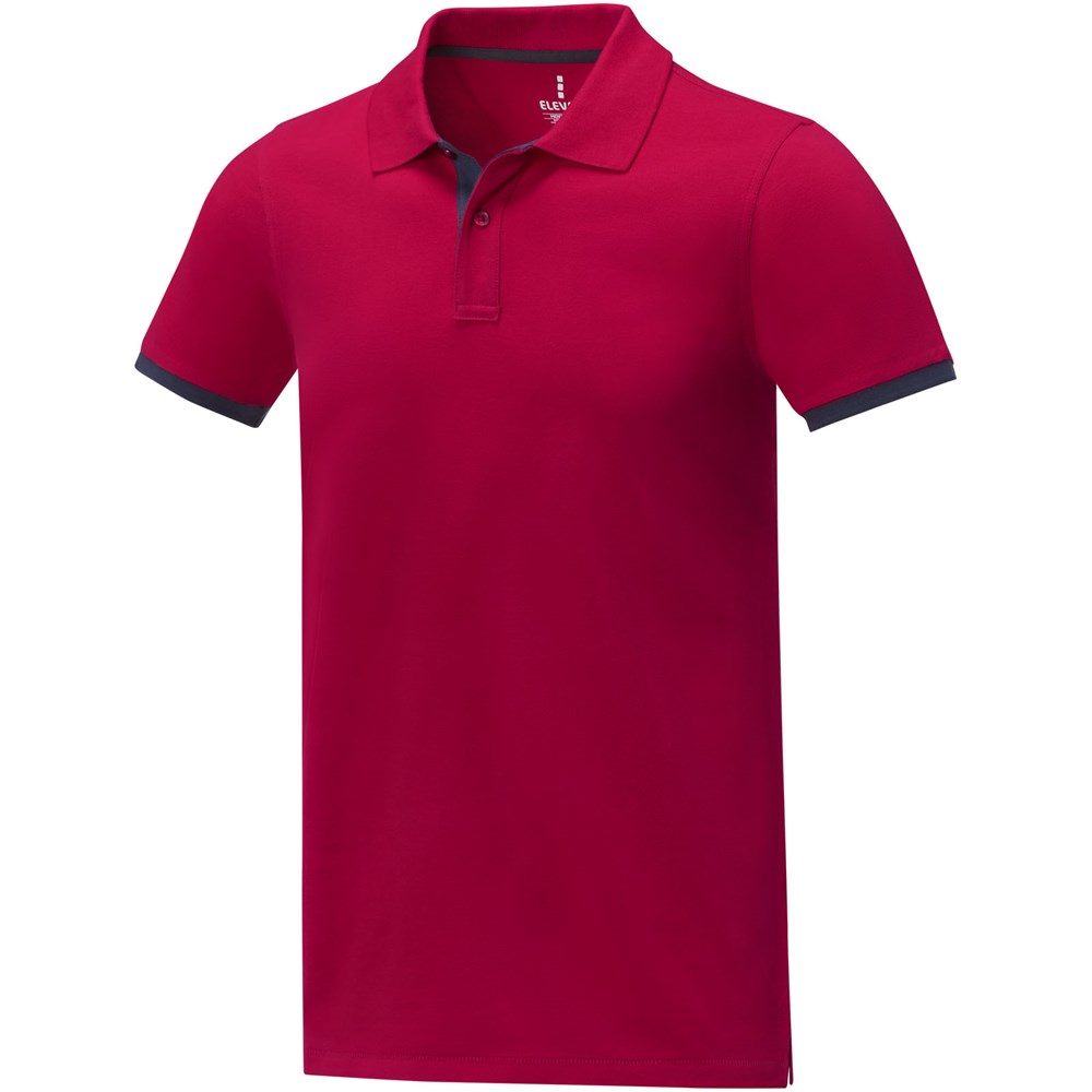 Polo Morgan manches courtes deux tons homme rouge