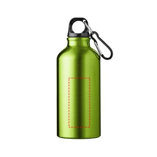 Oregon 400 ml Aluminium Trinkflasche mit Karabinerhaken apfelgrün, pearl