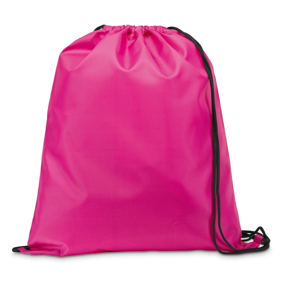 CARNABY Sac à dos 210D avec cordons de serrage noirs rose