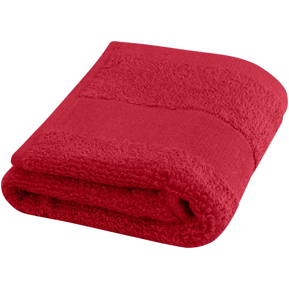 Serviette Sophia de 30 x 50 cm en coton de 450 g/m² rouge