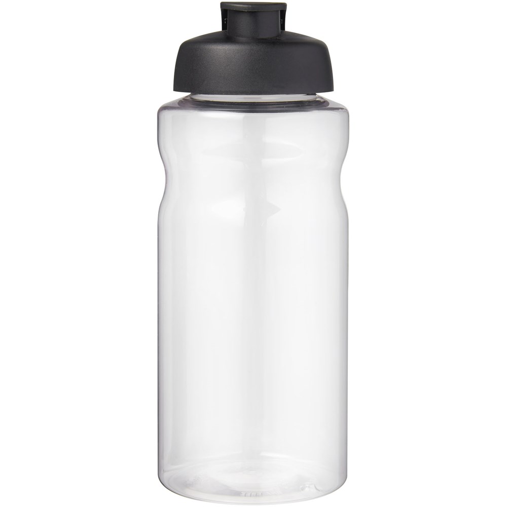 Bouteille de sport H2O Active® Base Pure de 1 L à couvercle rabattable noir