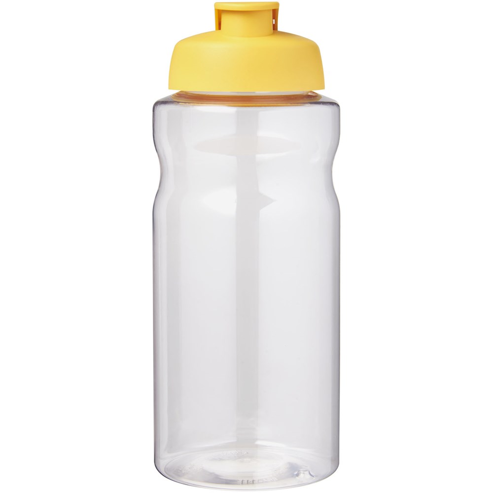 Bouteille de sport H2O Active® Base Pure de 1 L à couvercle rabattable jaune