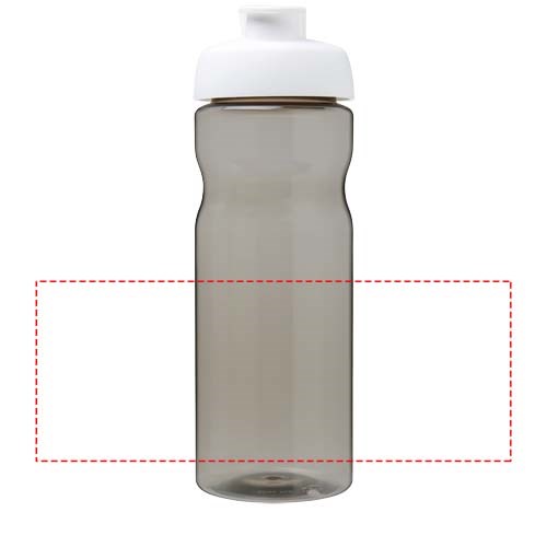 Bouteille de sport H2O Active® Eco Base de 650 ml avec couvercle à bec verseur Blanc, Charbon