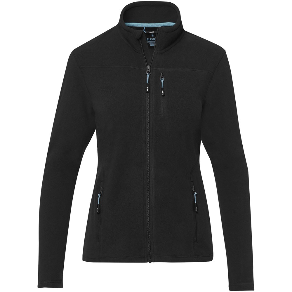 Veste Amber pour femme en polaire entièrement zippée recyclée GRS Noir